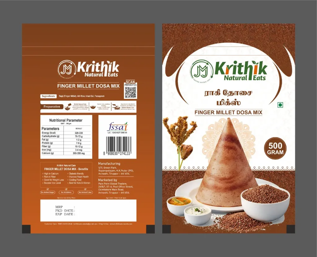 Finger(Ragi) Millet Dosa Mix 500g